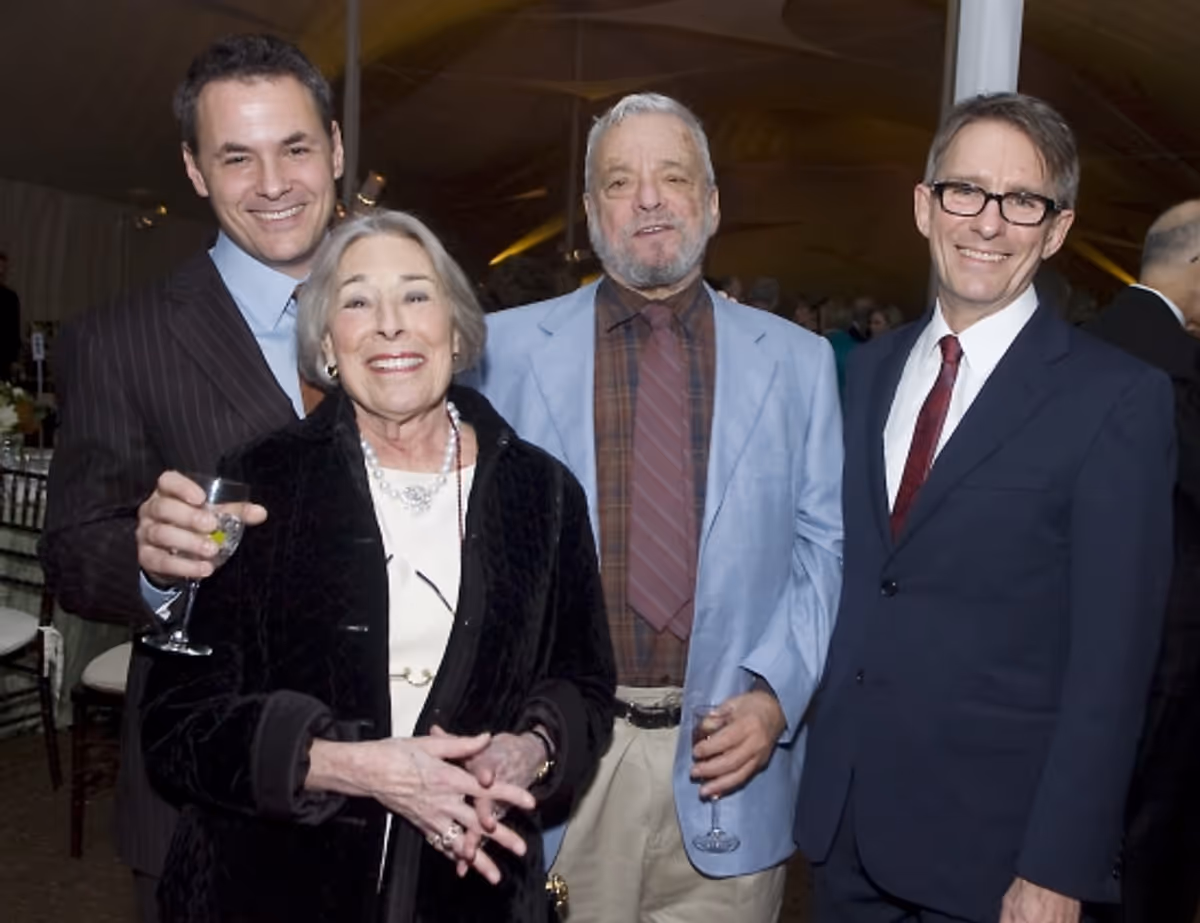 Adam Guettel, Mary Rodgers Guettel, Stephen Sondheim, Mark Lamos, at Westport Country Playhouse Gala "An Enchanted Evening: The Music Of Richard Rodgers"